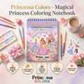 🎨 Livre de Coloriage Princesse + Palette de Couleurs & Cadeau Surprise | 50 Pages Magiques | Pour Filles